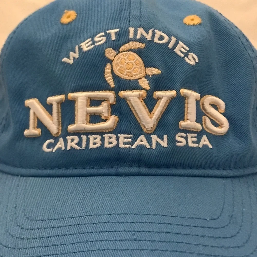 Gear for Sports for West Indies NEVIS Adjustable Blue Travel Beach Baseball Cap